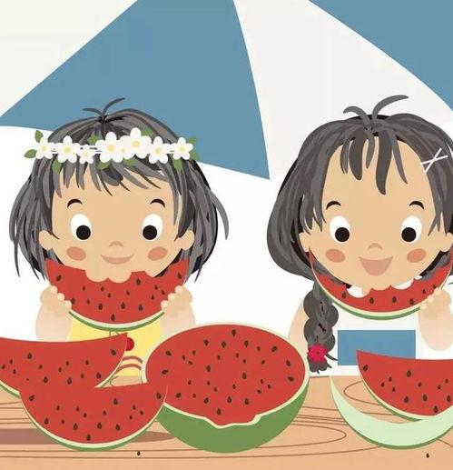 女孩吃瓜卡通头像,女孩吃瓜卡通头像的趣味解读